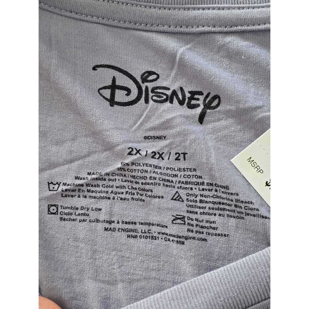 Disney Bambi and Friends Purple Graphic T-Shirt Womens Plus Size 2X New - Picture 6 of 9